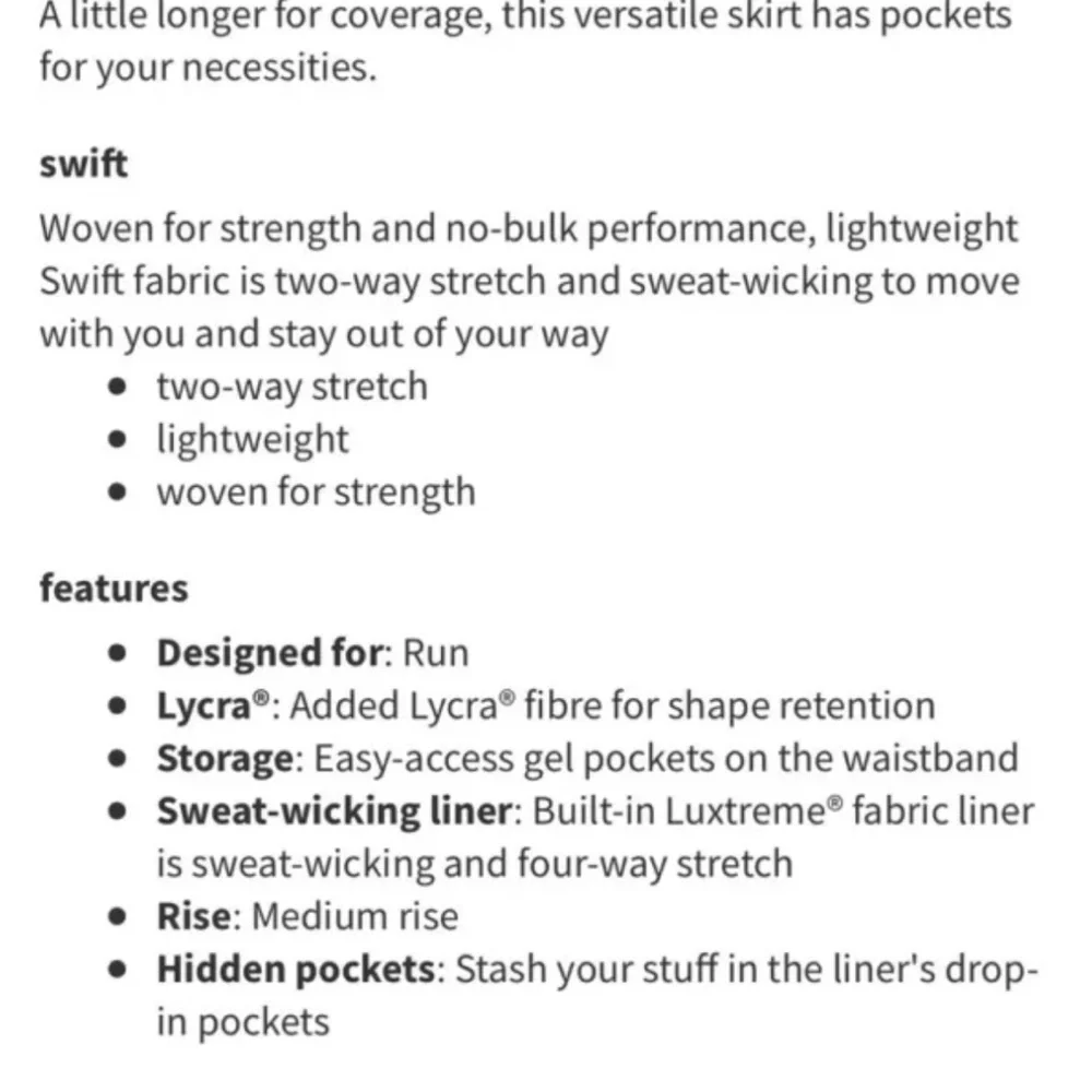 Lululemon Pace Rival Skirt II Electric Coral / Quiet Stripe Butter Pink Sz.6 Reg - Picture 9 of 10